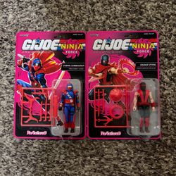 GI Joe ReAction Ninja Force 3.75 inch figures Cobra Commander Snake Eyes