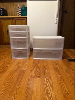 Plastic Storage Drawers - 2 Drawers And 4 Drawers