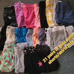 Girls Shorts/skirts Size 7/8 (21 Pairs See Below)