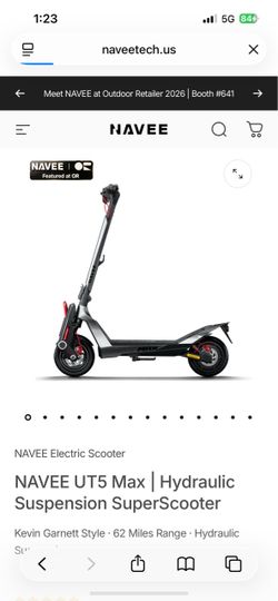 NAVEE UT5 Max Scooter (Comes with fast charger, brand new in box)