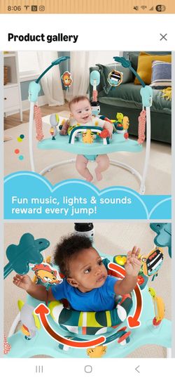 Free Fisher-Price Baby Bouncer Colorful Corners Jumperoo Activity Center with Music Lights Sounds