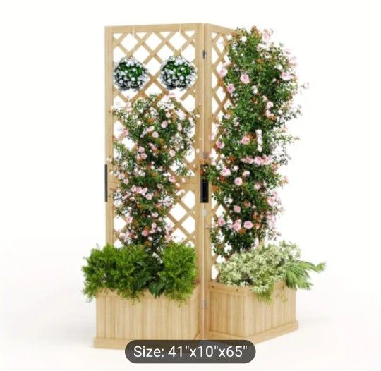 Brand new in box đĻ Cedar privacy planter box with trellis đŋâī¸đđĒģâī¸đˇđąđĒ´