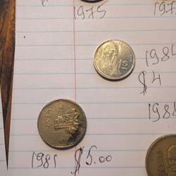 19 Coin All Assorted Mexican Pesos Mixed. Bzatch