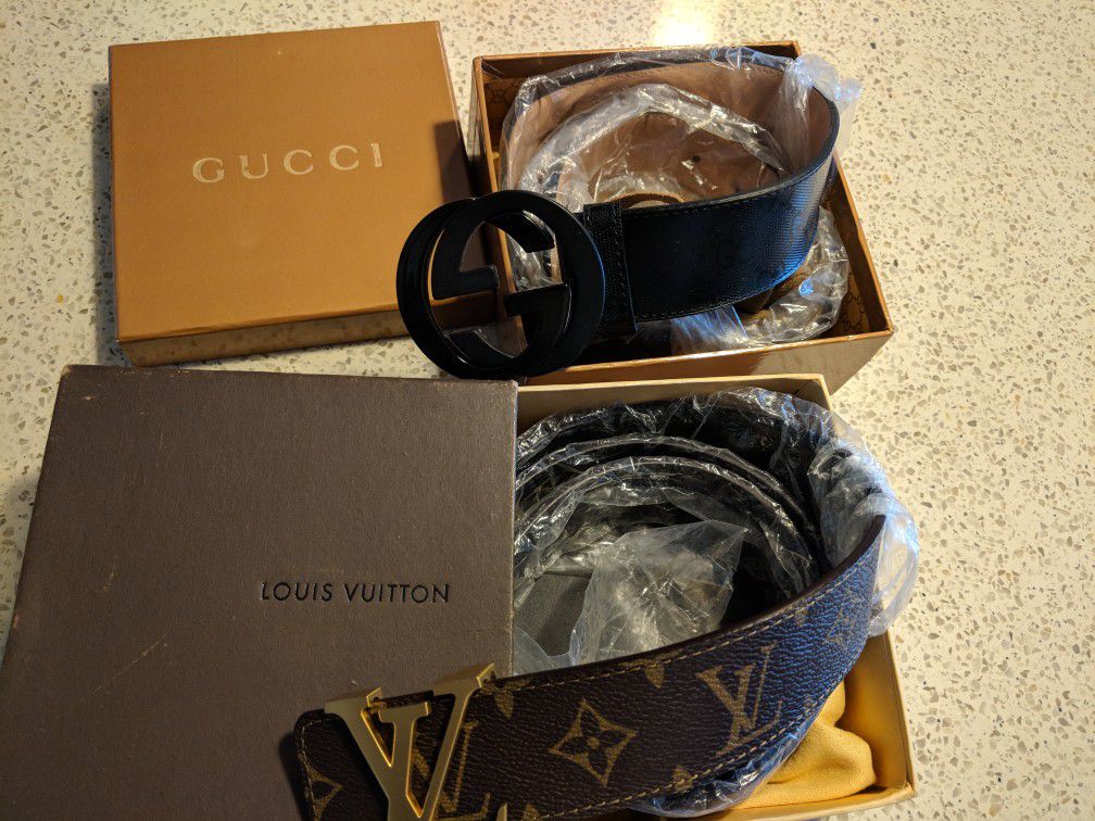 NEW Louis V and Gucci belt