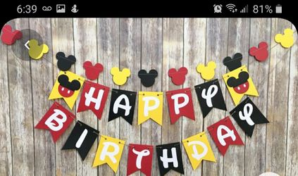 Mickey Mouse Birthday Banner