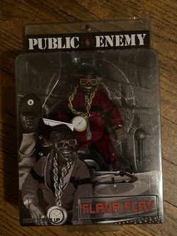 Mezco Toys Public Enemy Rap Stars Flava Flav Action Figure New Damaged Package