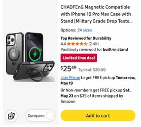 CHAOFEnG iPhone 16 Pro Max Magnetic Case with Stand