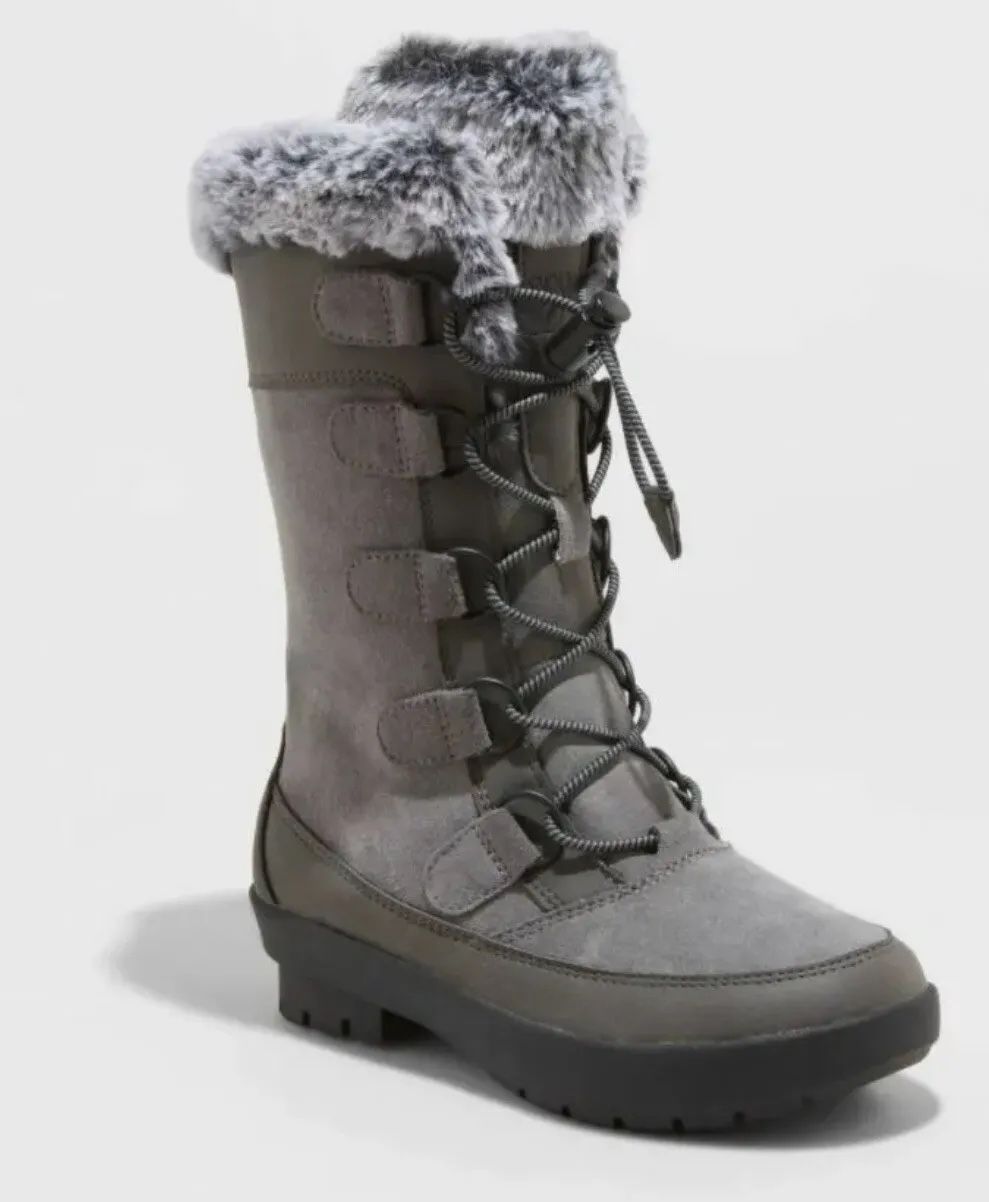 Winter Boots All In Motion Girl's Size 1 And Size 3 Alberta Winter Boots - Gray