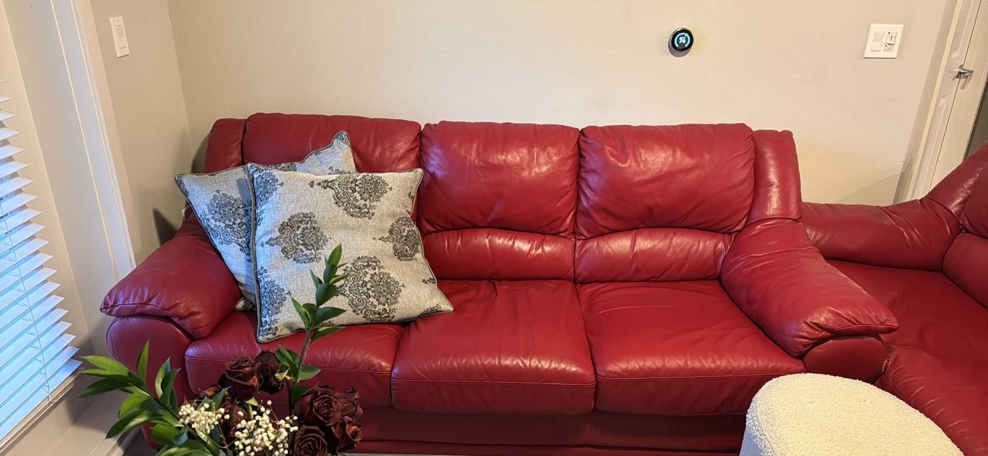 Real Italian Leather Couch