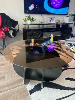 Glass coffee table