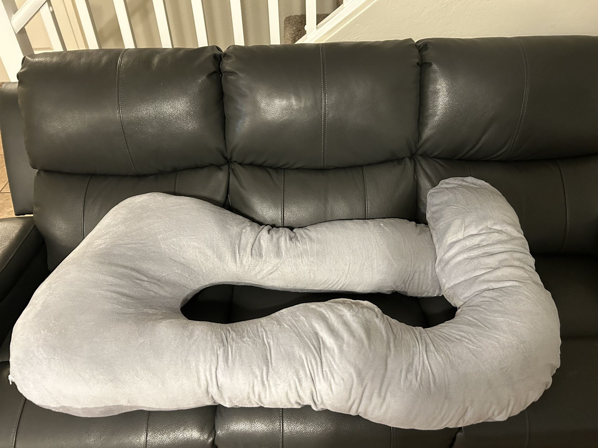 Large Gray Pregnancy Pillow