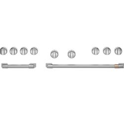 Café - Handle and Knob Set for 48" Pro Range and Rangetop - Brushed Stainless Steel