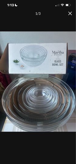 NEW Martha Stewart  Set 10 Pzs Glass Bowls  $28. 🍀