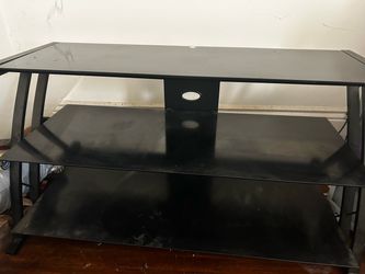 Glass TV stand, 3-tier