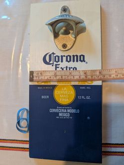 Corona extra bottle opener new 5 x 11 wood frame