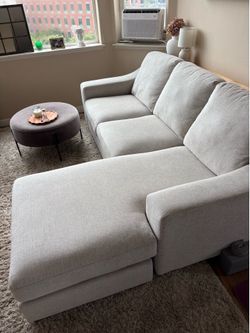Grey sofa reversible chaise