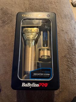 NIB BaBylissPRO FXONE GOLDFX Double Foil Interchangeable Battery Cordless Shaver