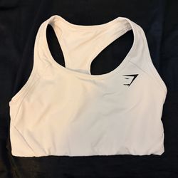 White gymshark sports bra