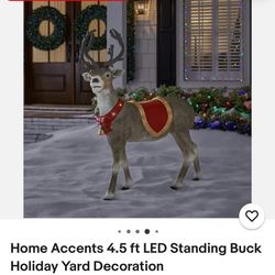 4.5ft Reindeer Led Standing Buck