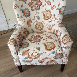 Floral Print Accent Chair