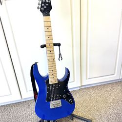 Gio Ibanez Electric Guitar, Strap, & Stand