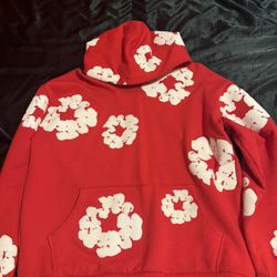 Red Denim Tear Hoodie