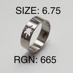 Stainless Steel Ring Band: Size-6.75/RGN-665