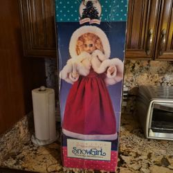SnowGirl" doll 1991 Holiday Classics 27" animated