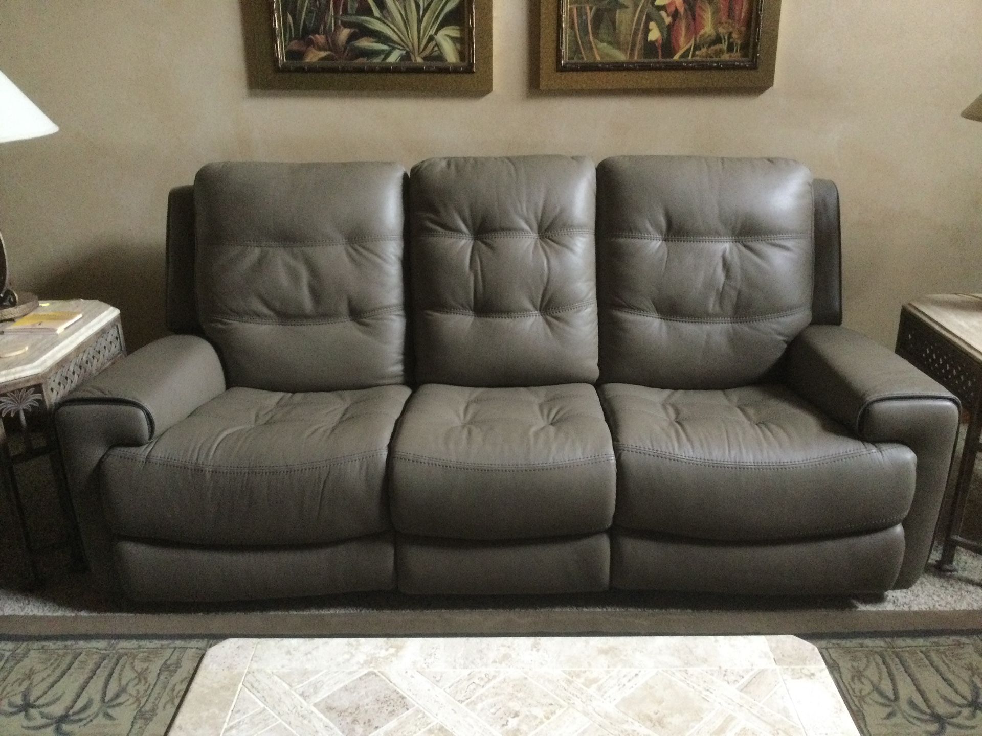  Flexsteel Leather Reclining Sofa