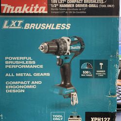 Makita 18V 1/2” Hammer Driver-Drill, Tool Only NEW