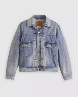 Levi's Selvedge Light Wash Denim Trucker Jacket Small