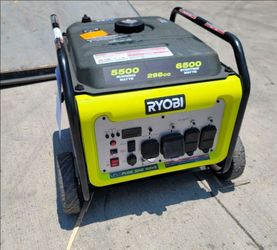 RYOBI 6500-Watt Gasoline Powered Inverter Generator with CO Shutdown & Idle Down Technology