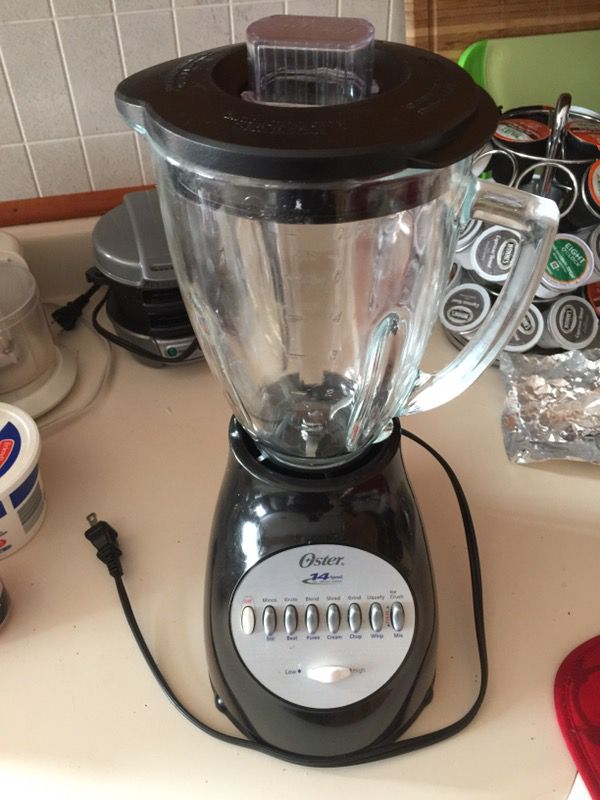 Oster blender, lots of power. Great for smoothies