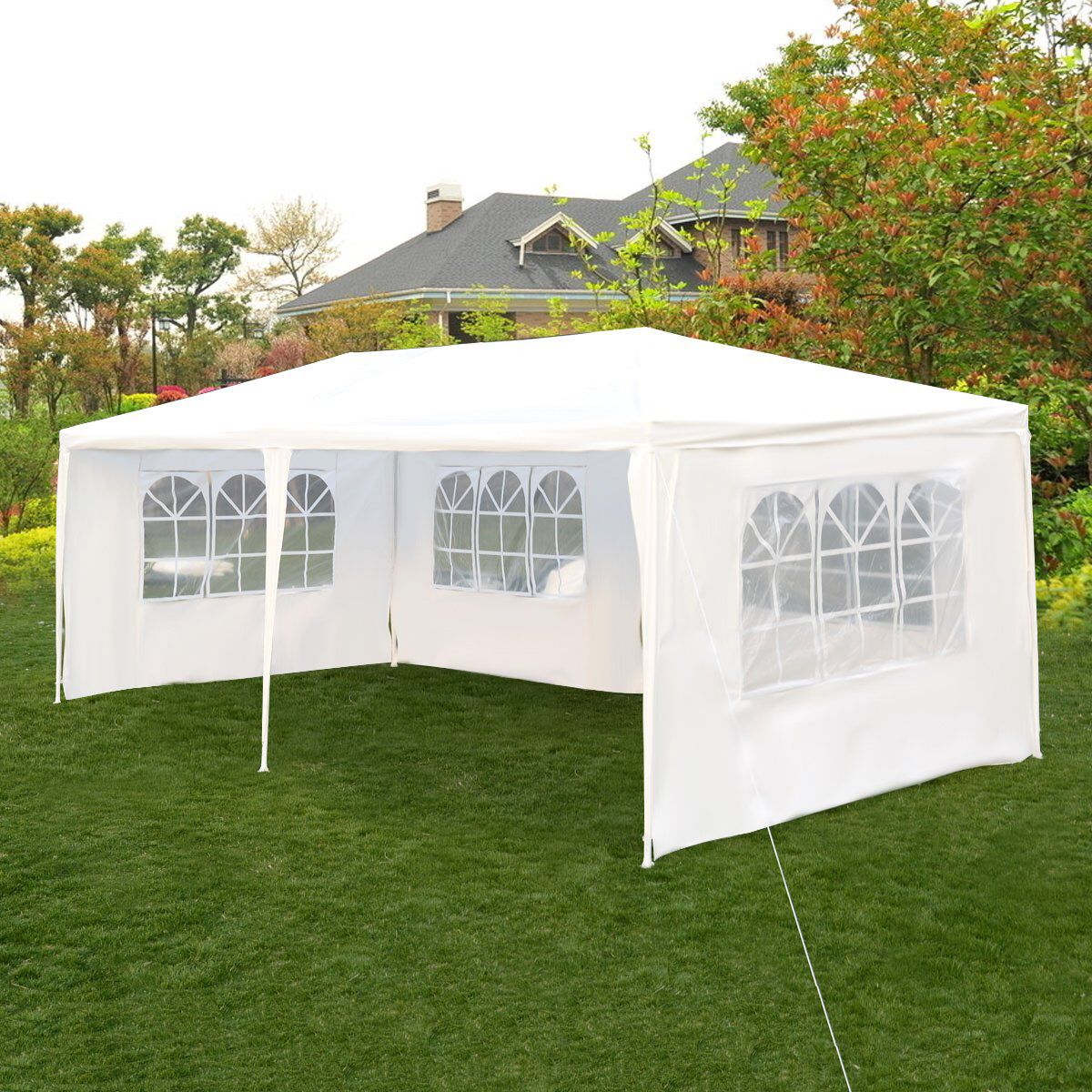 10x20 ft Party Tent Outdoor Heavy Duty Gazebo Wedding Canopy in White