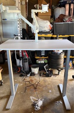 Standing Desk with Dual Monitor Arms