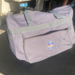Large Duffel Bag With Atlanta 1996 Embroidered Logo. Gray. 