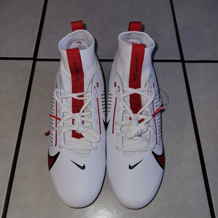 Nike Vapor Edge Pro 360 2 TB Football Cleats White Red FQ4044-105 Mens Sz 11