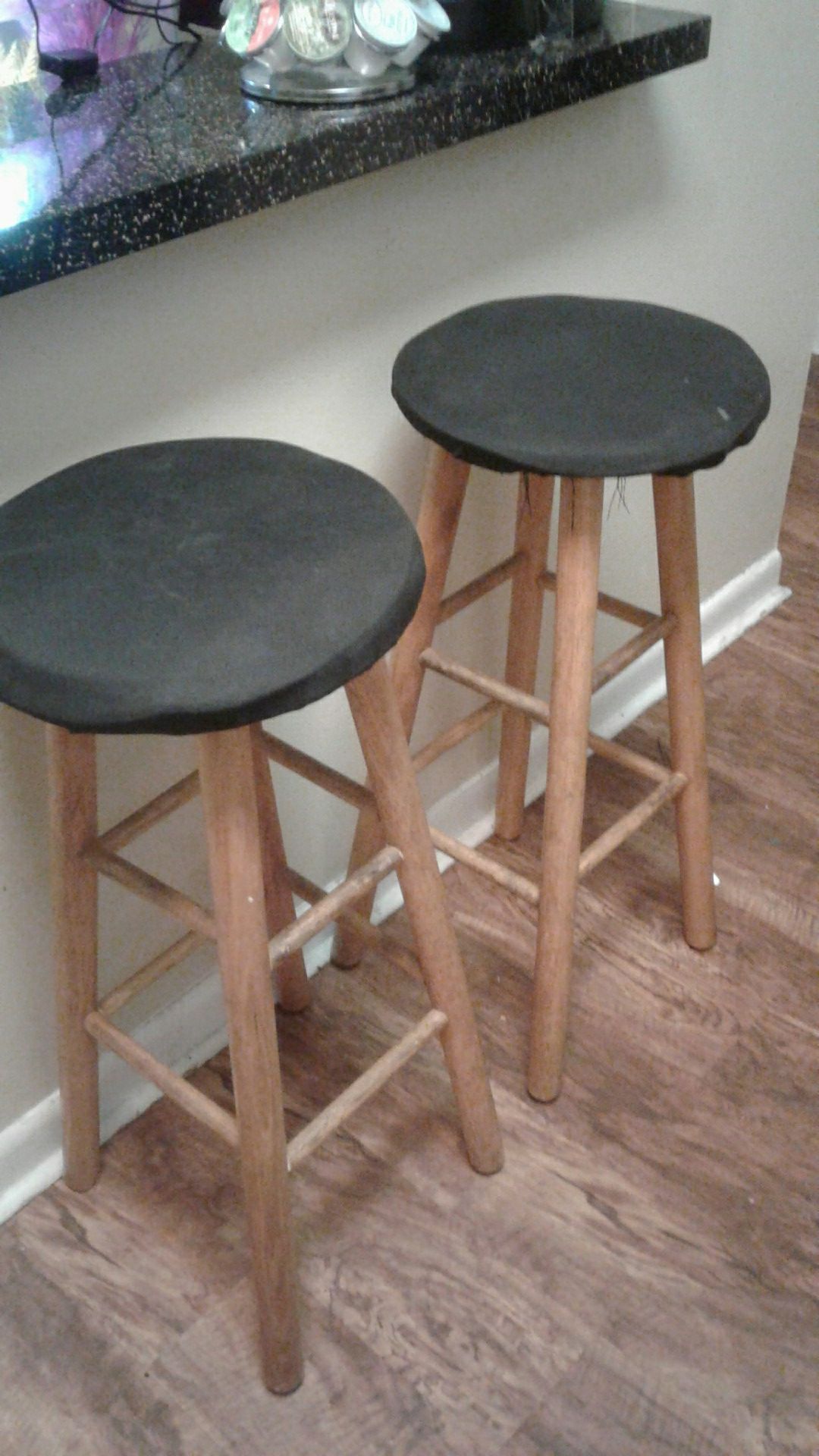 2 wooden stools $10