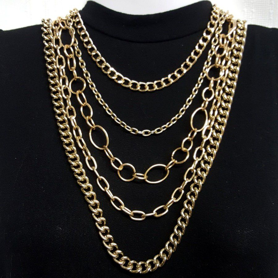 Gorgeous Gold Multi Chain Necklace