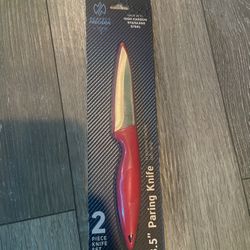 Red Paring Knife - 3.5" Stainless Steel