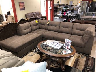 Brown sectional