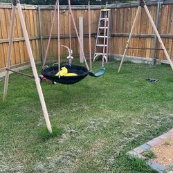 A swing set 50 bucks pick up only and this is simple it yourself