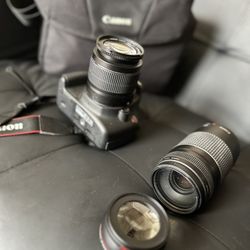 Canon Rebel T5 Bundle Pack W 3 Lens 