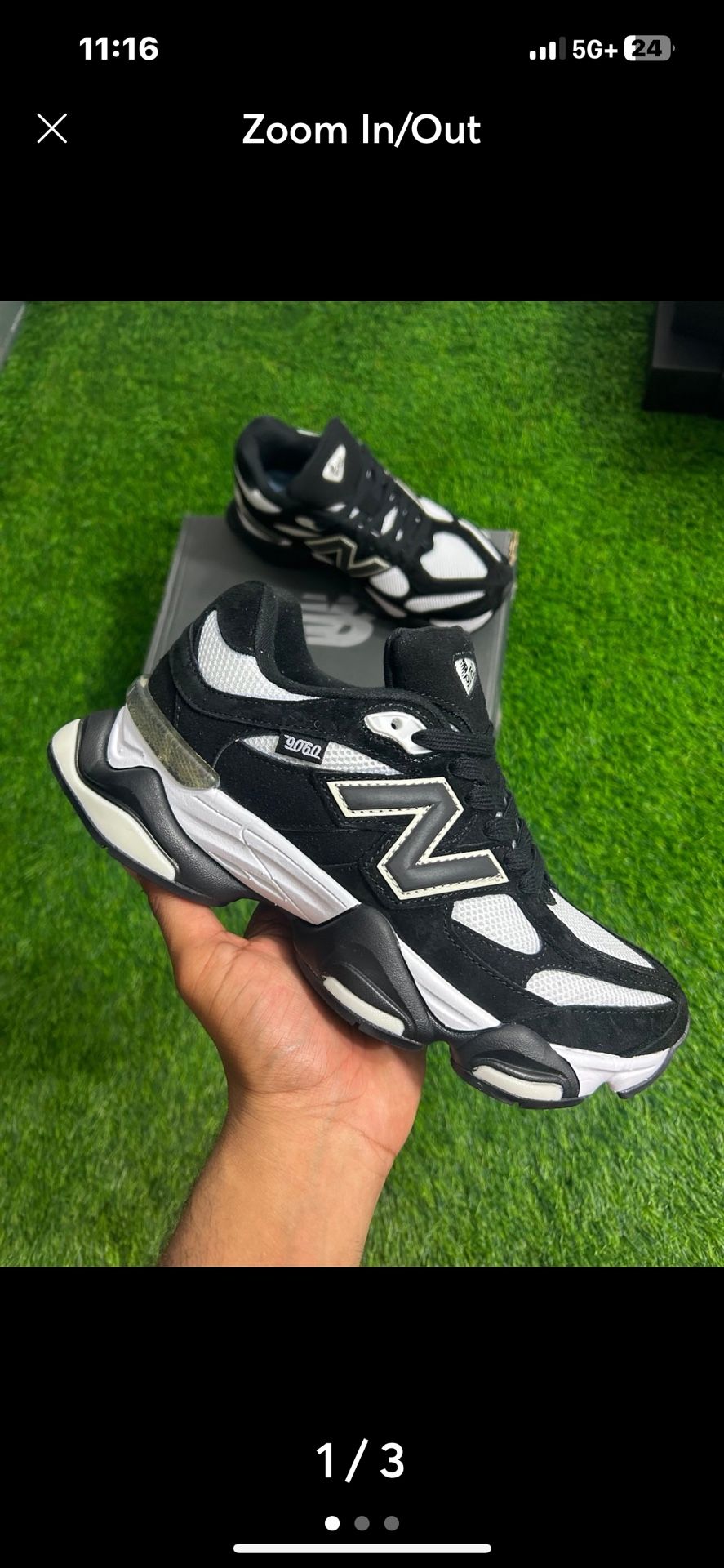 New Balance 9060 Black White For Men Size 8 New