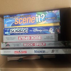 2 BOXES OF LIKE NEW FAMILY BOARD GAMES