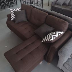 Small Brown Sectional 