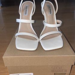 Steve Madden White High Heel Sandals Size 7.5