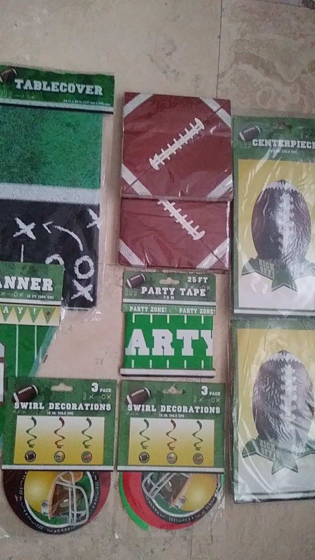 Game day party decorations