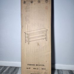 XKZG Storage Bench Wooden Shoe Bench Simple Style Wood Entryway Bench Shoe Rack (Natural,39.4")