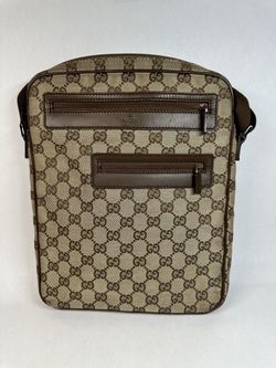 Authentic Gucci Shoulder Bag 92551 Beige/Brown Excellent Condition